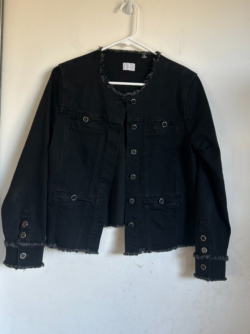 ecru - Black Jean Jacket